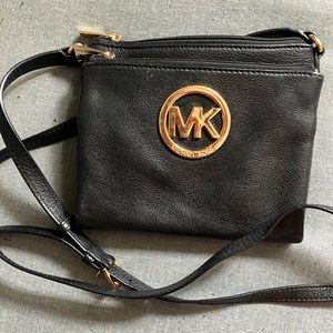 Michael kors black leather bag